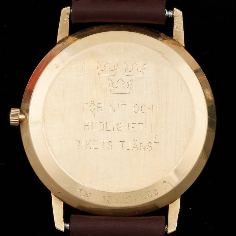 ARMBANDSUR, herr, 18k guld, Eterna-Q, 1900-talets sista kvartal.