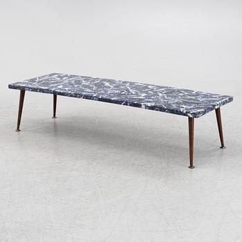 A Brazilian blue marble coffee table, second half of the 20th century.