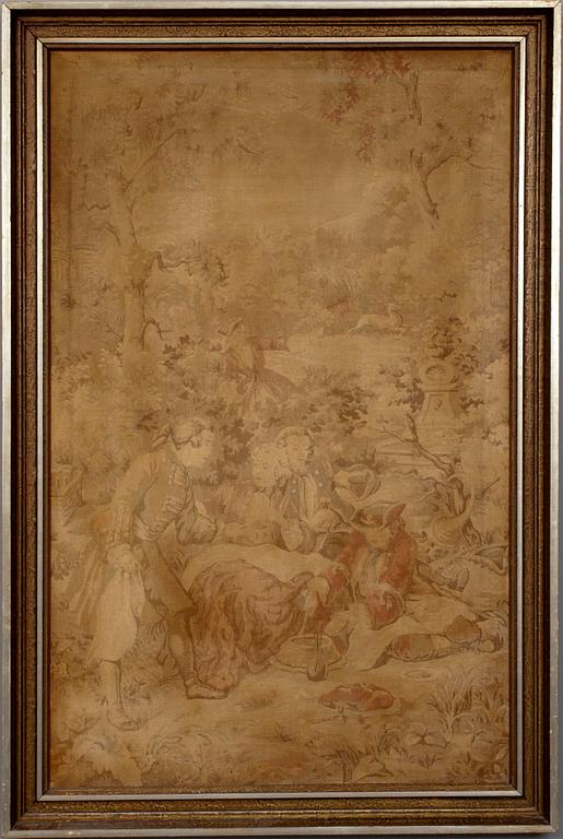 GOBELÄNGER, ett par, maskinvävda 1900-talets början.