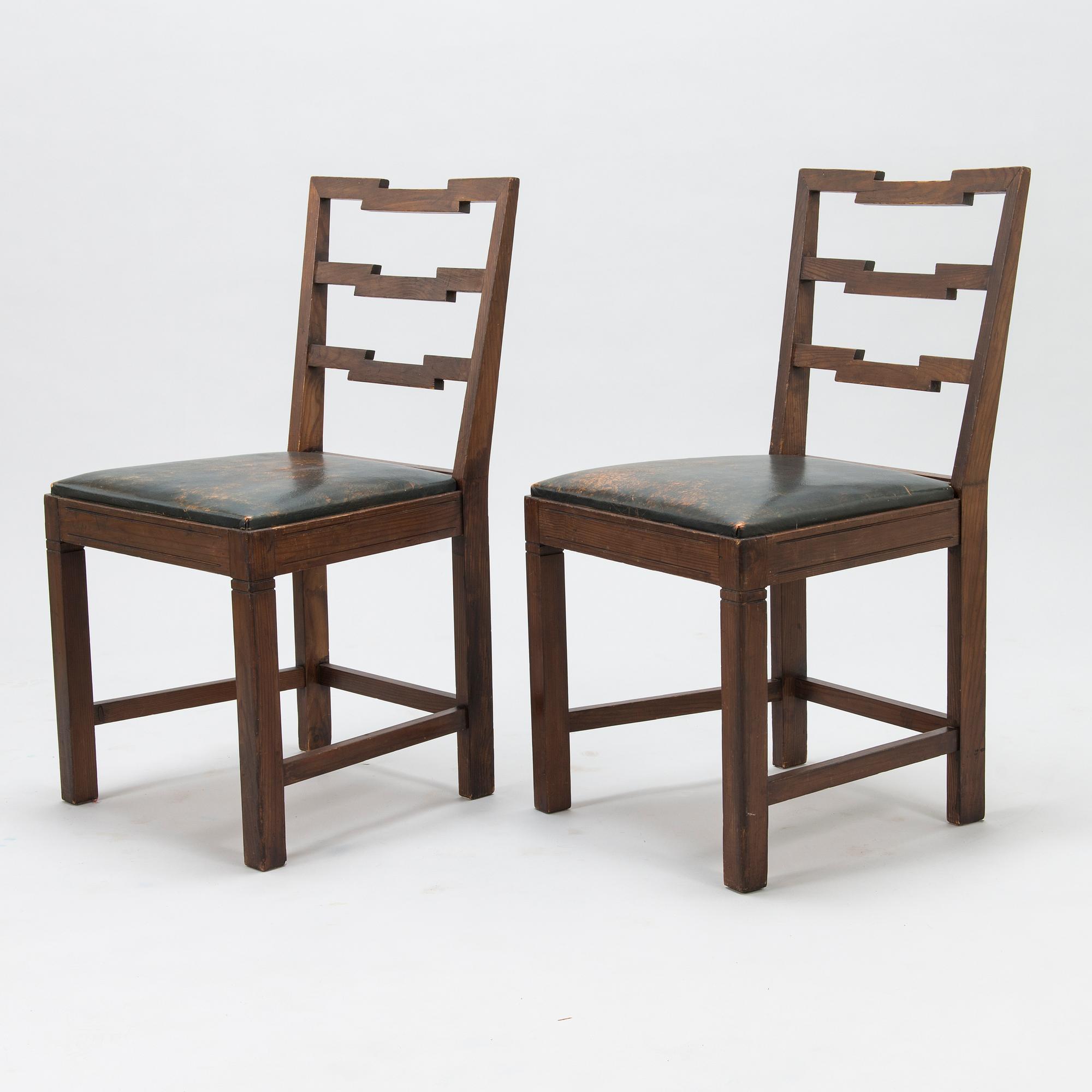 MIKKO S. NUPPONEN, a set of six 1930's 'Jukola' chairs for HMN Huonekaluliike Mikko Nupponen. Finland.