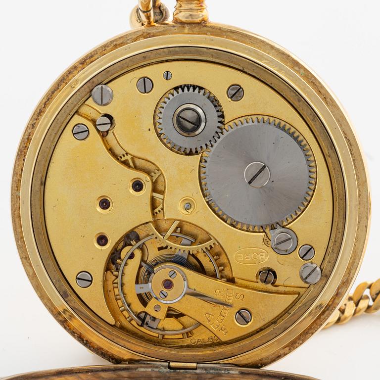 Bore, pocket watch, hunter, 50,5 mm.