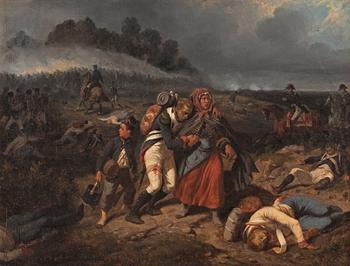 848. Joseph L. Hippolyte Bellangé, A wounded soldier.