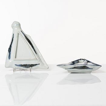 Fat, nio stycken, porslin, Japan, Meiji (1868-1912).