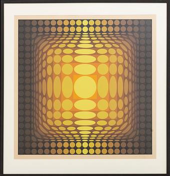 VICTOR VASARELY, a signed and numbered silkscreen.