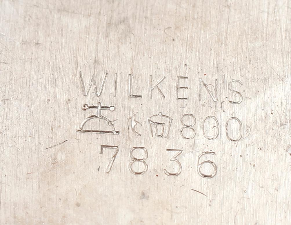 SUPKOPPAR, 8 st, silver, Wilkens. Tot vikt 158 g.