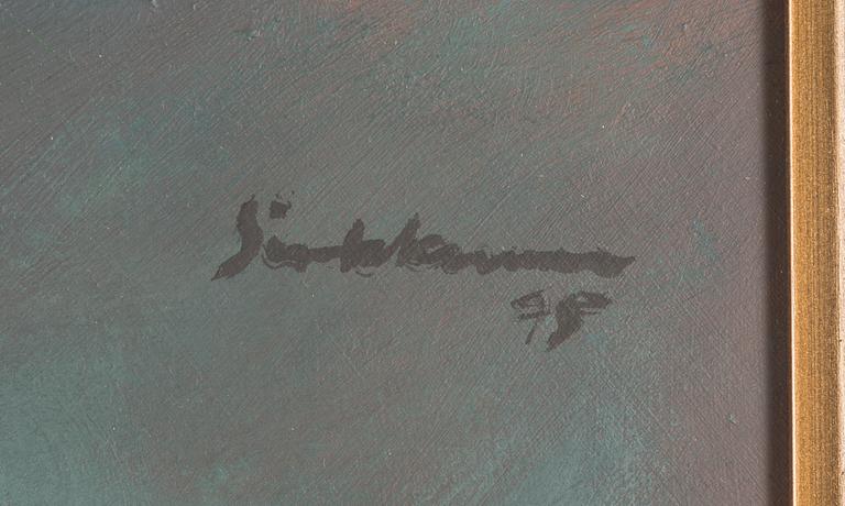 PAAVO SIRKKUNEN, öljy levylle,  signeerattu ja päivätty-75.