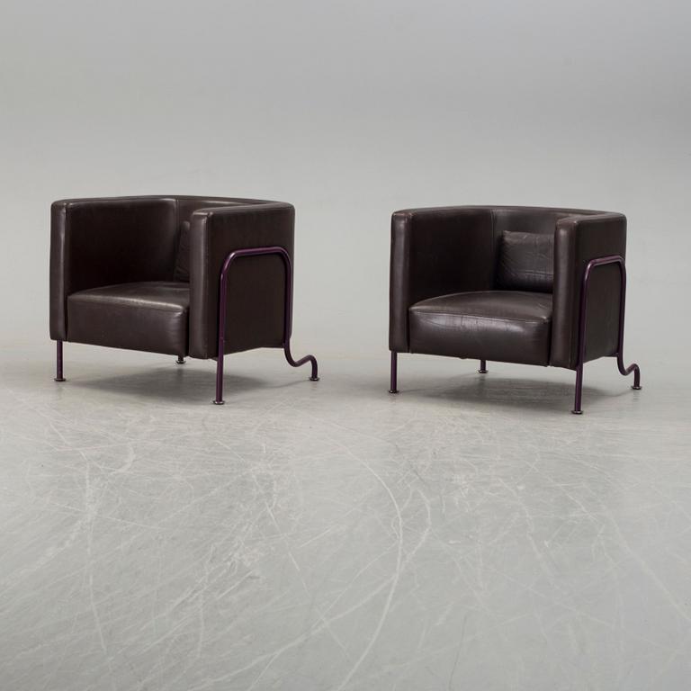 GUNNAR ASPLUND, fåtöljer, 1 par,  "GA-2", Källemo, 1900-talets andra hälft.