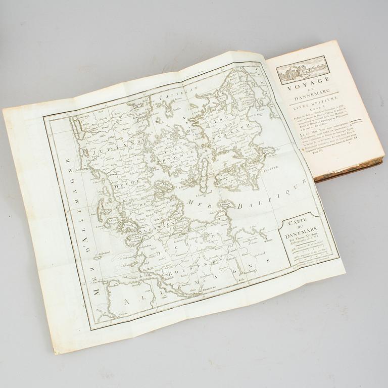 A set of 4 book, William Coxe: Voyage en Pologne, Russie, Suède, Dannemarc,  1-4 vol.   Buisson, Genève, Buisson, 1786.