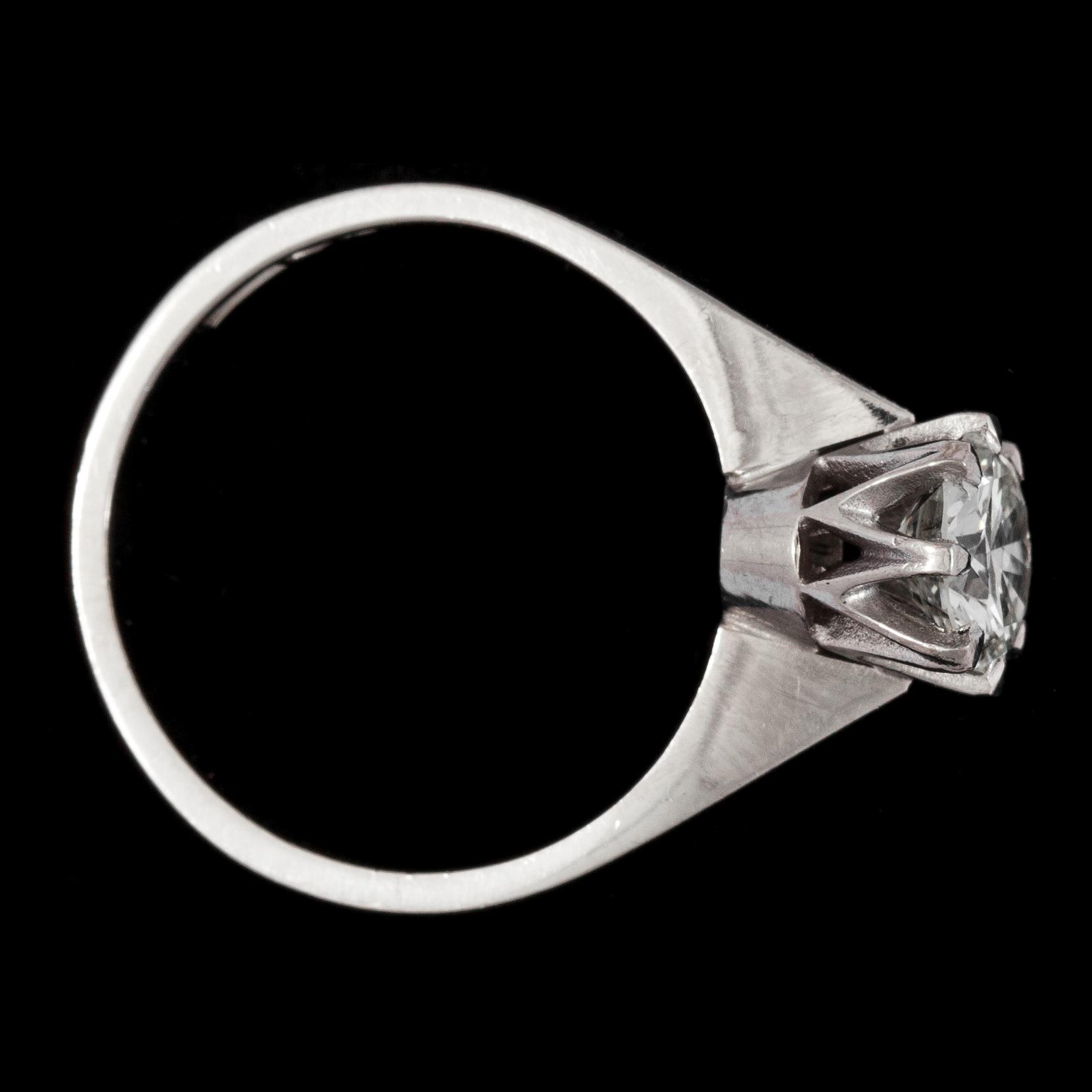 A brilliant cut diamond ring, 1.05 cts, Gothenburg 1991.