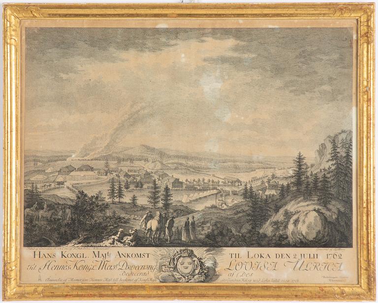 Jacob Gillberg, "Hans Kongl. Majts Ankomst til Loka den 2 Julii 1762.
