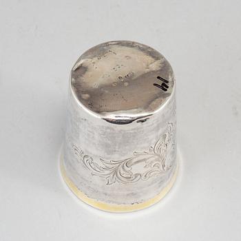 A Swedish early 19th century silver beaker, mark of Stephan Westersrtåhle, Stockholm 1809.