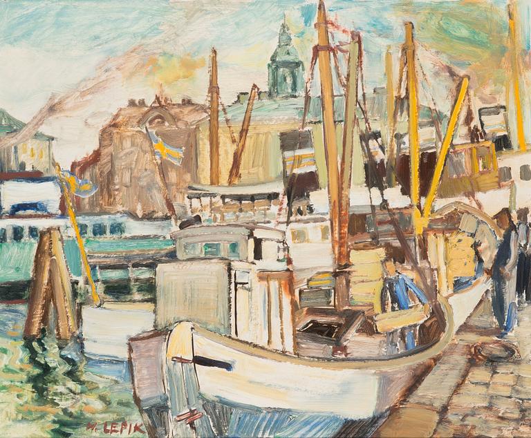 Hugo Lepik, Harbour view.