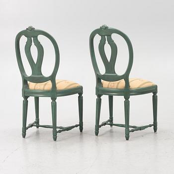 Stolar, 8 st, Gustaviansk stil, "Rosen", K.A. Roos, Helsingborg.
