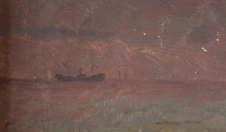 TUXEN, LAURITZ, oljemålning, kustmotiv, sign o dat.