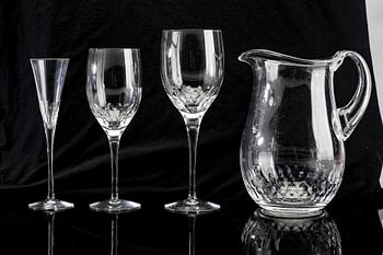 Nils Landberg, a 62 pcs glass "Prelude" service Orrefors later part of the 20th century.