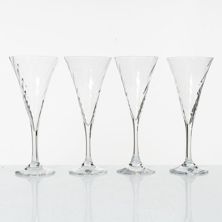 Gunnar Cyrén, 17 champagne flutes, 'Helena', Orrefors.