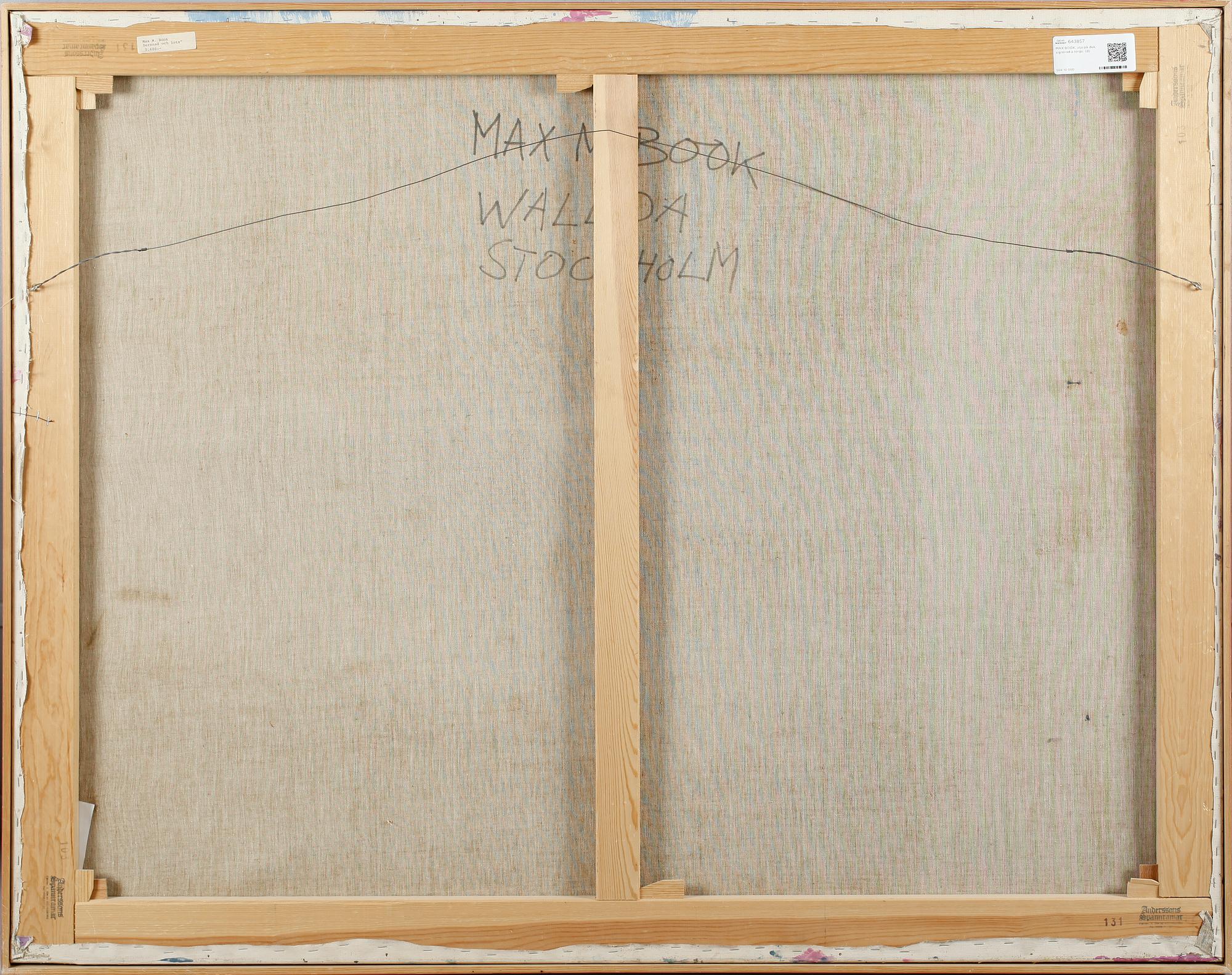 MAX BOOK, olja på duk, signerad a tergo.