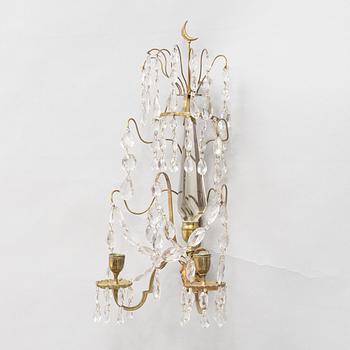 A pair of Wall sconces, circa 1900, Late Gustavian style.