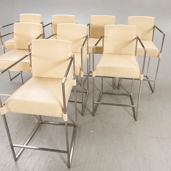 Bert Plantagie, a bar table and eight stools 21st century.