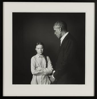 Max Modén, "Greta Thunberg and Barack Obama at the Grand Hotel", 2019.