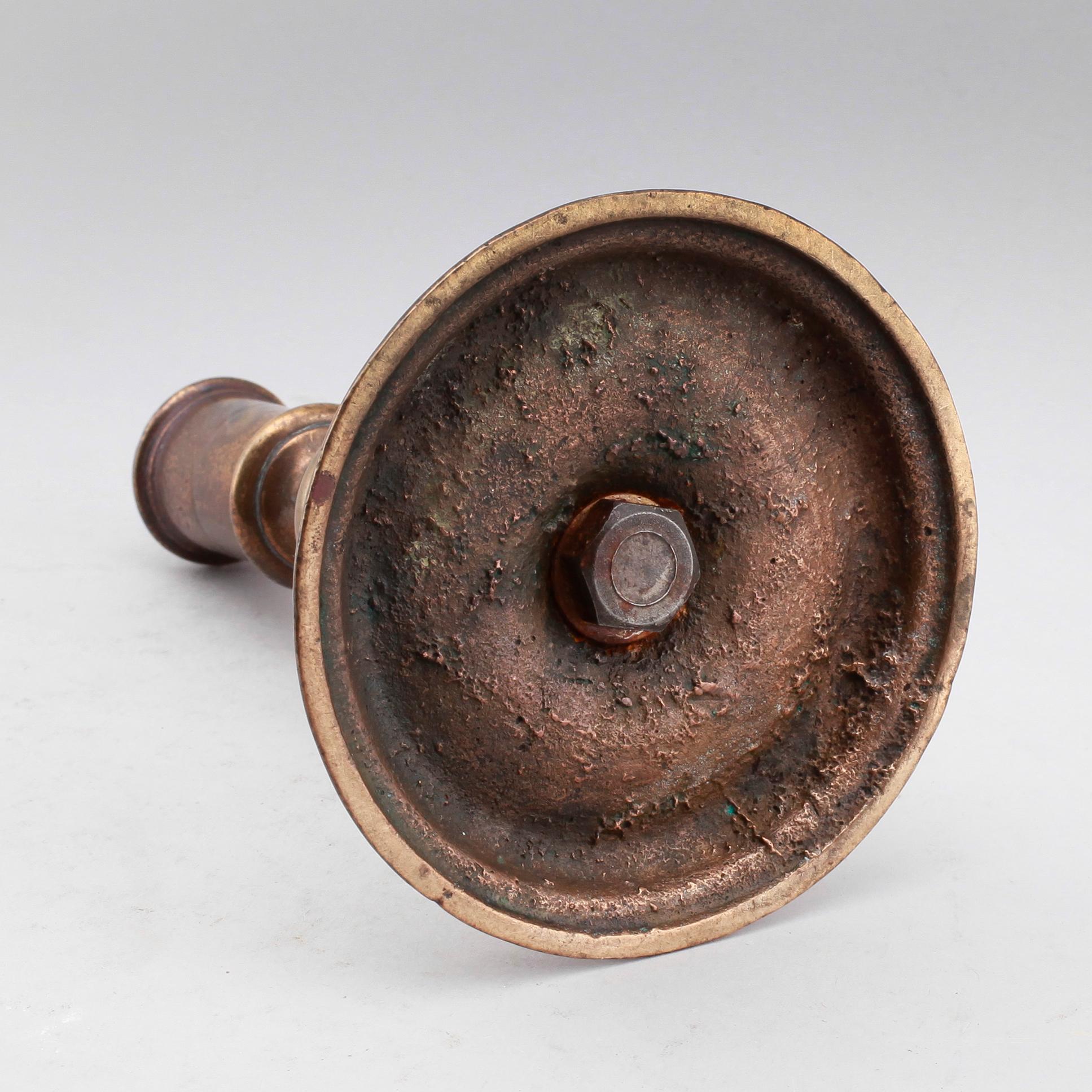 LJUSSTAKE, mässing, barock, 1700-tal.