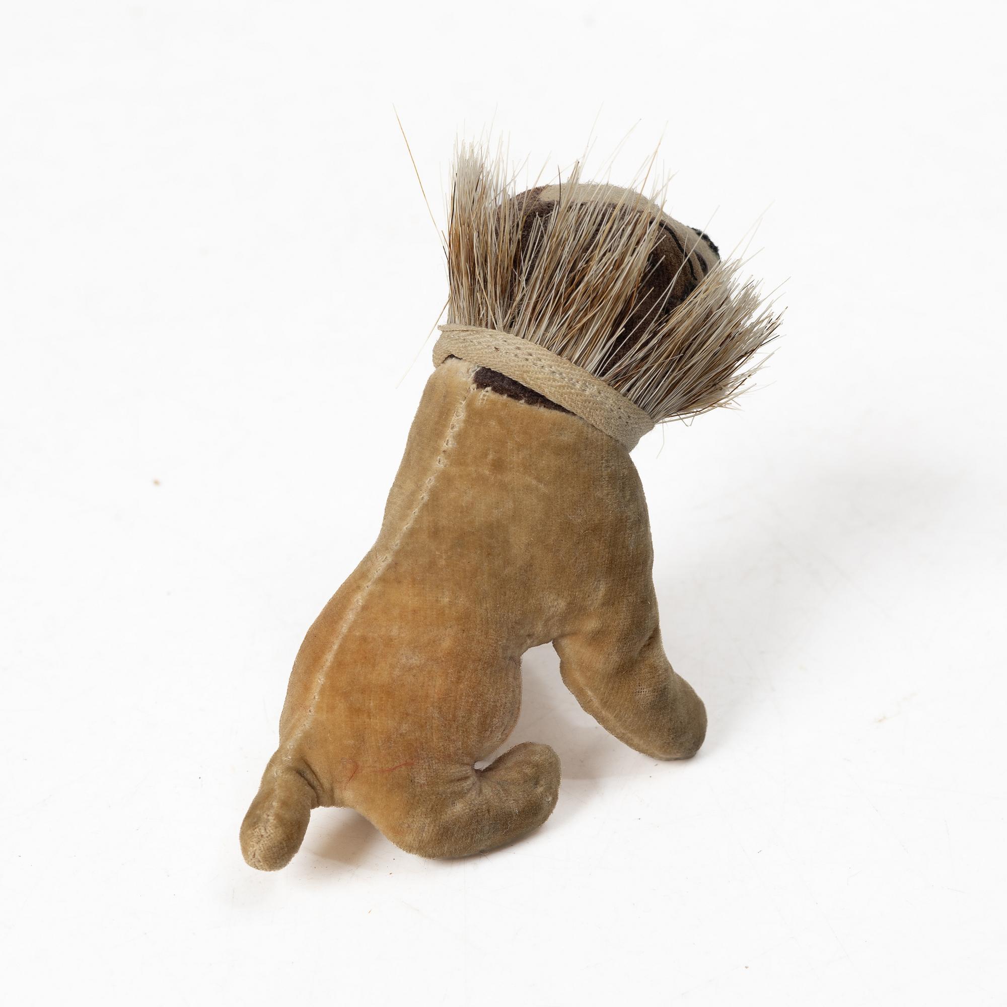 Toy dog, miniature “Bully”, probably Steiff, 1930s.