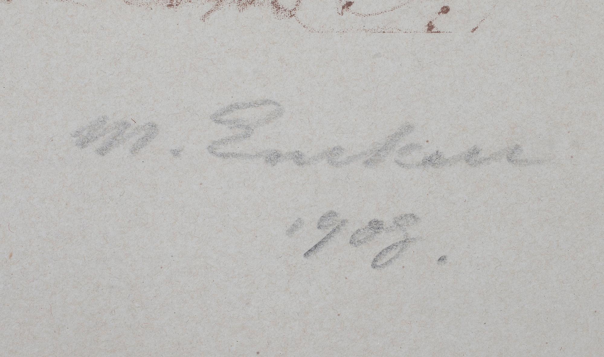 MAGNUS ENCKELL, litografi, signerad och daterad 1908.