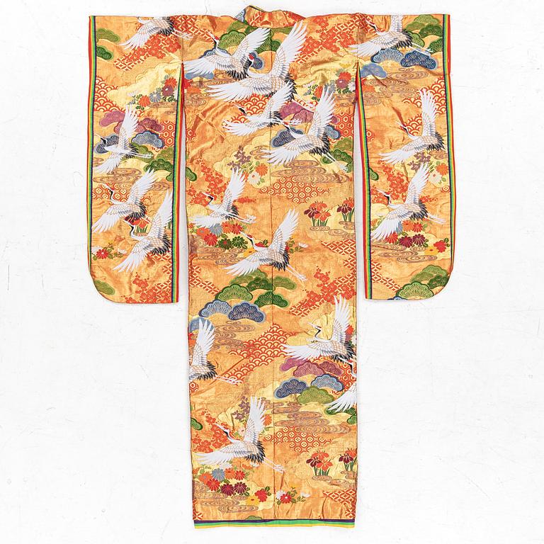 Bröllopskimono 'Uchikake', Japan, 1900-talets senare del.