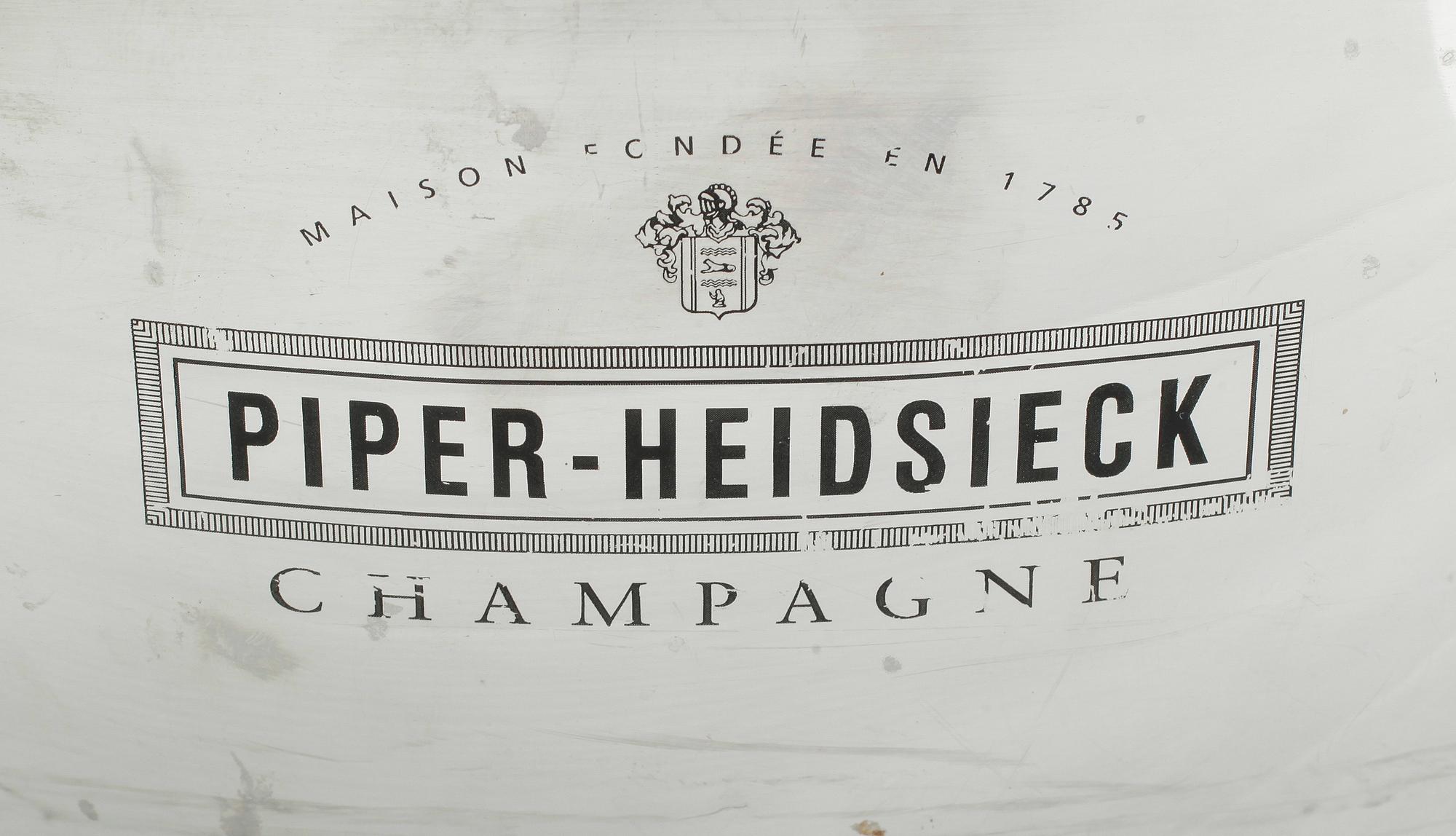 CHAMPAGNEKYLARE, metall, "Piper-Heidsieck", 1900-talets mitt.