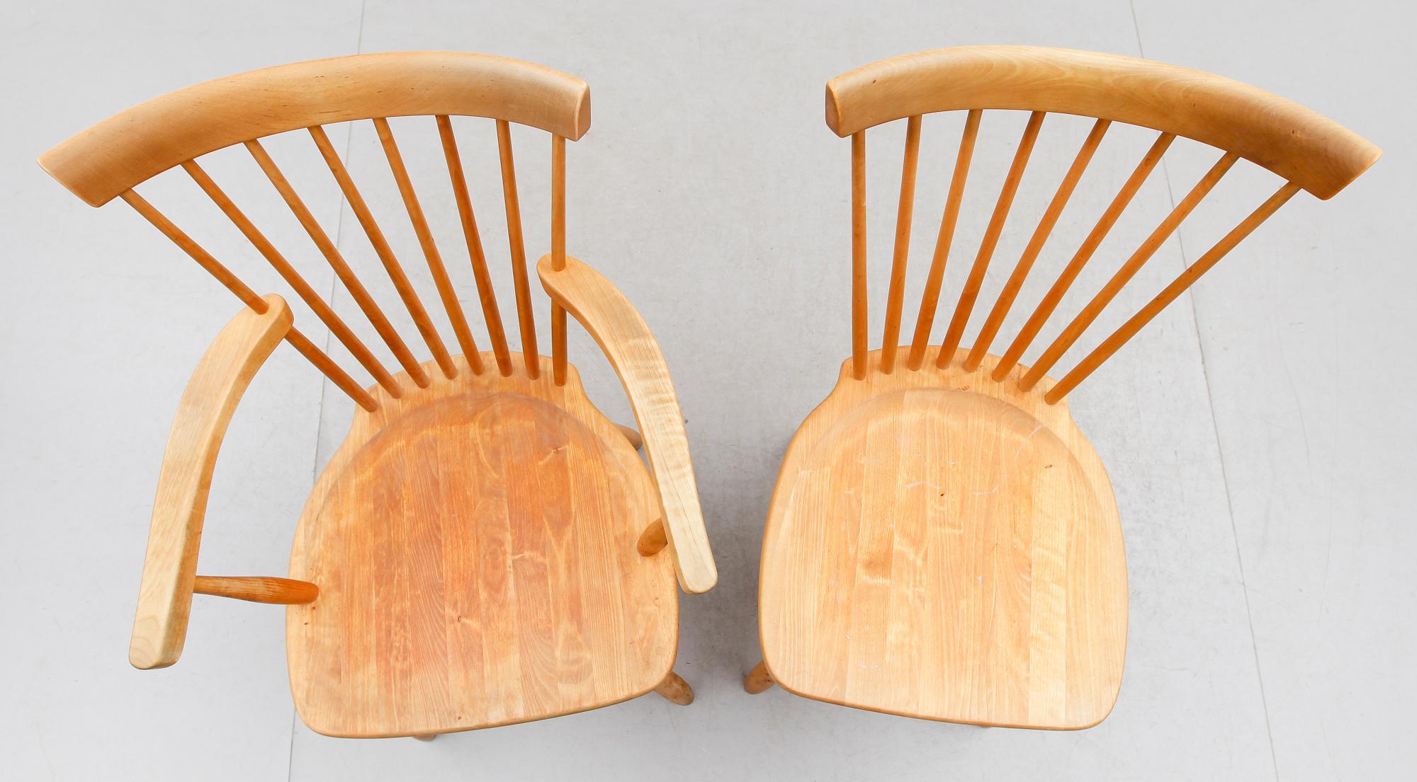 KARMSTOL OCH STOL, "Lilla Åland", Carl Malmsten, Stolab 1998.