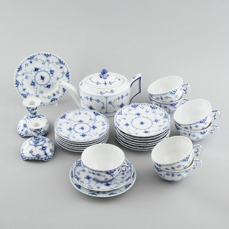 Eighteen pieces of porcelain tableware from Royal Copenhagen, second half of the 20th century.
