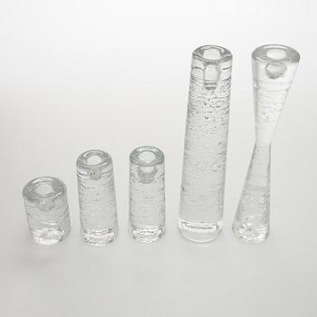 Timo Sarpaneva, taide-esineet, 5 kpl, "Arkipelago"-sarja, Iittala.