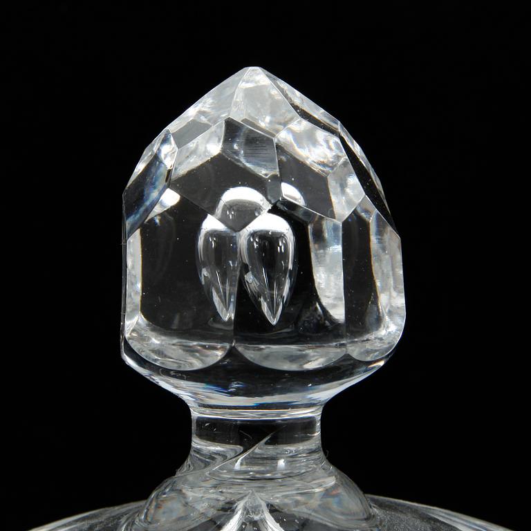 BÅLSKÅL med LOCK, glas, 1900-tal.