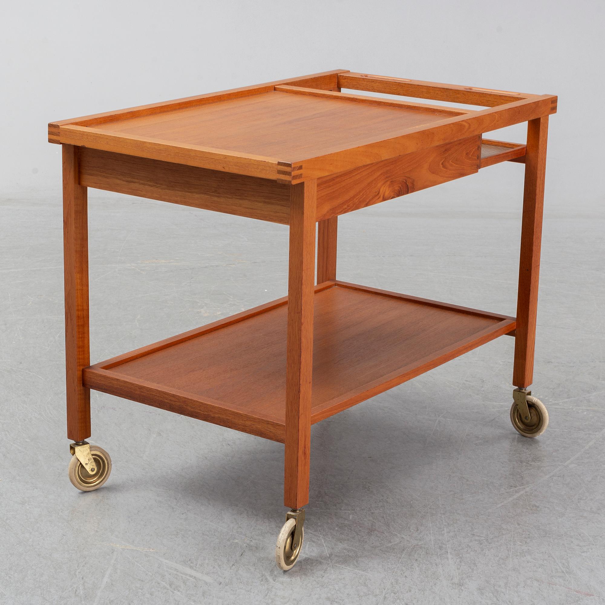 A 'Boy' teak drinks trolley from DS-möbler, 1950's/60's.