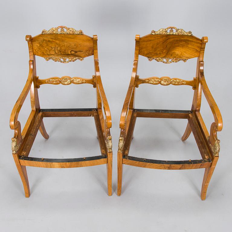 A pair of Baltic Empire armchairs from first half of the 19th century.