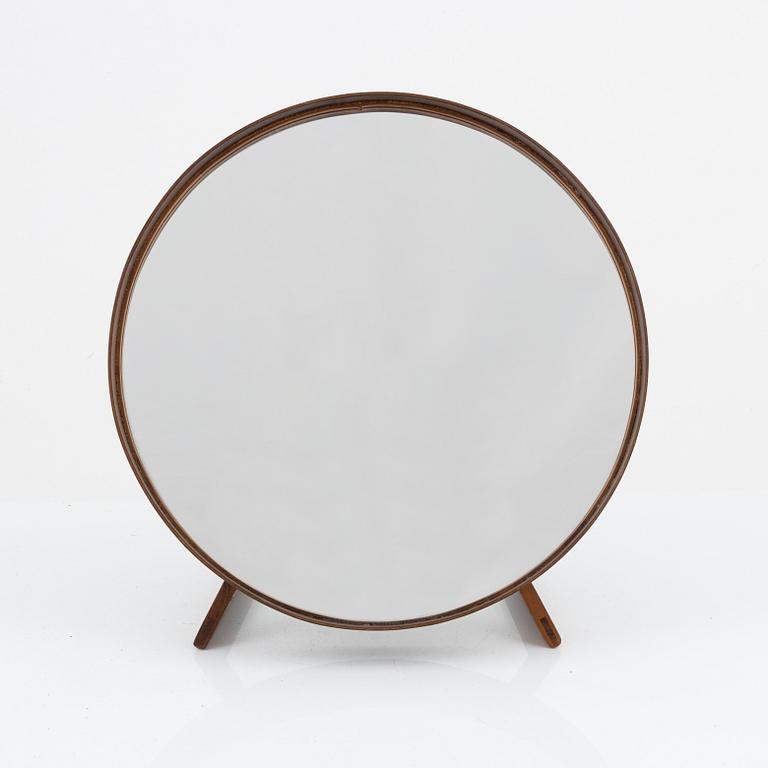 Uno & Östen Kristiansson, a rosewood table mirror from Luxus, Vittsjö, 1960's.