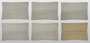 Cushion covers, 6 pcs, Anatolian Kelim fragments.