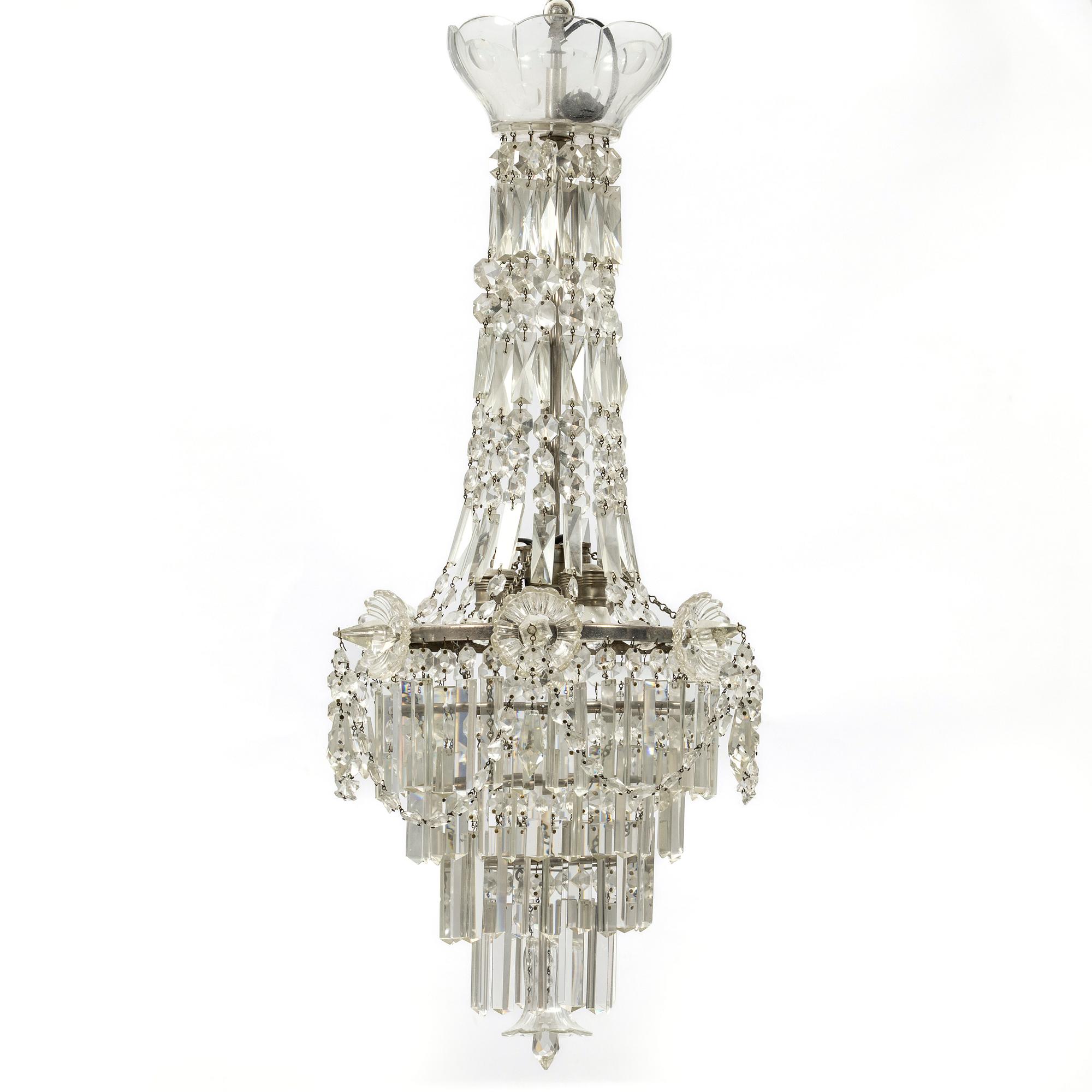 Chandelier, Oscarian, early 20th century.