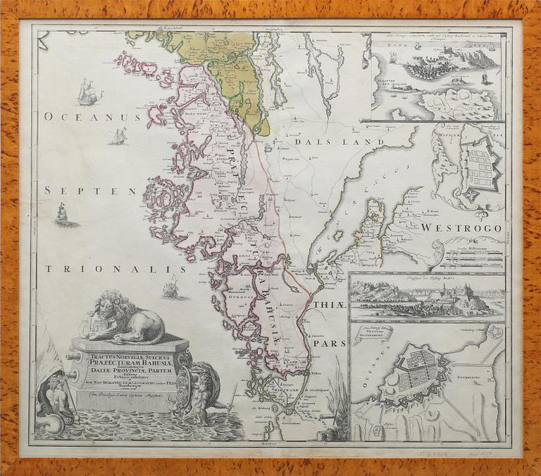KARTA, kolorerad, 1800-tal.