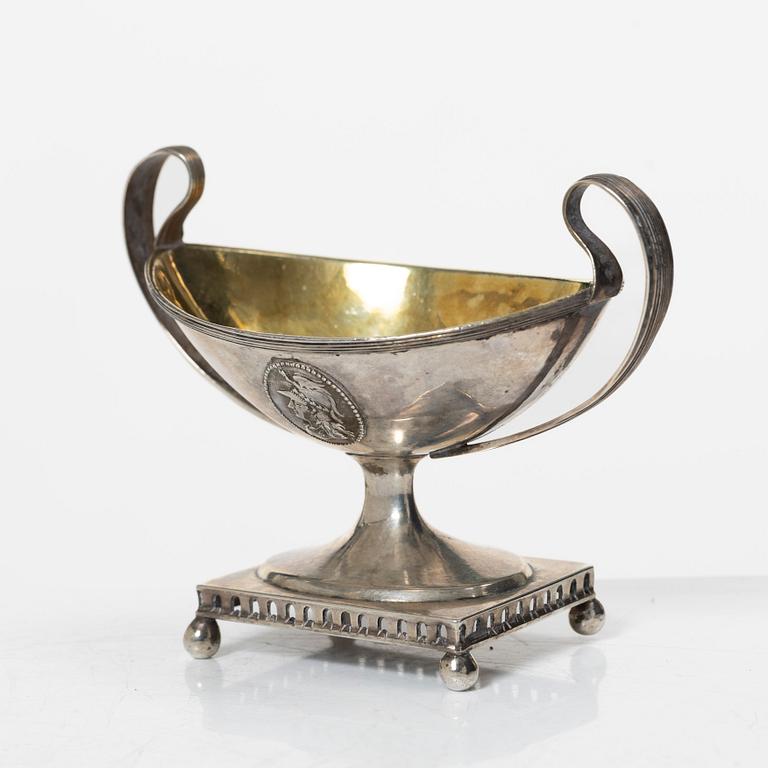 Gustaf Georg Rehnberg, saltkar, silver, sengustavianskt, Norrköping, verksam 1797-1823 (1826).