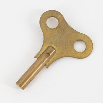 A Louis XVI-style marble and ormolu mantel clock, late 19th Century.