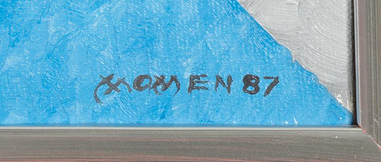 Karl Momen, olja på duk, signerad och daterad -87.