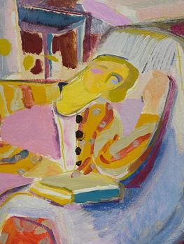 Ivon Hitchens, "Figure reading, Adelaide Road".