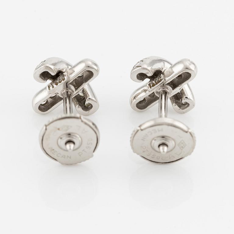 Tiffany & Co, earrings, a pair, platinum and brilliant-cut diamonds.