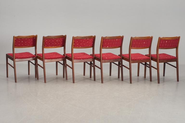 BORD samt STOLAR, 6 st, Sverige. 1960-tal.
