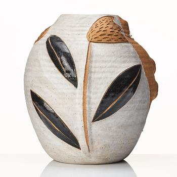 Eva Bengtsson, a stoneware vase, Studio Eva Bengtsson, Frillesås, Sweden.