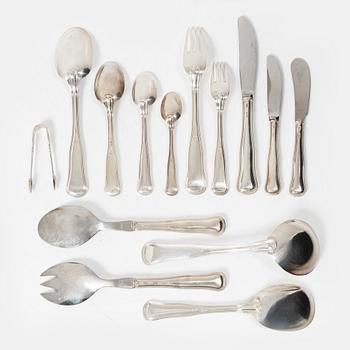 A 113 piece silver cutlery service, 'Gammel dansk' model by Chor, Denmark.