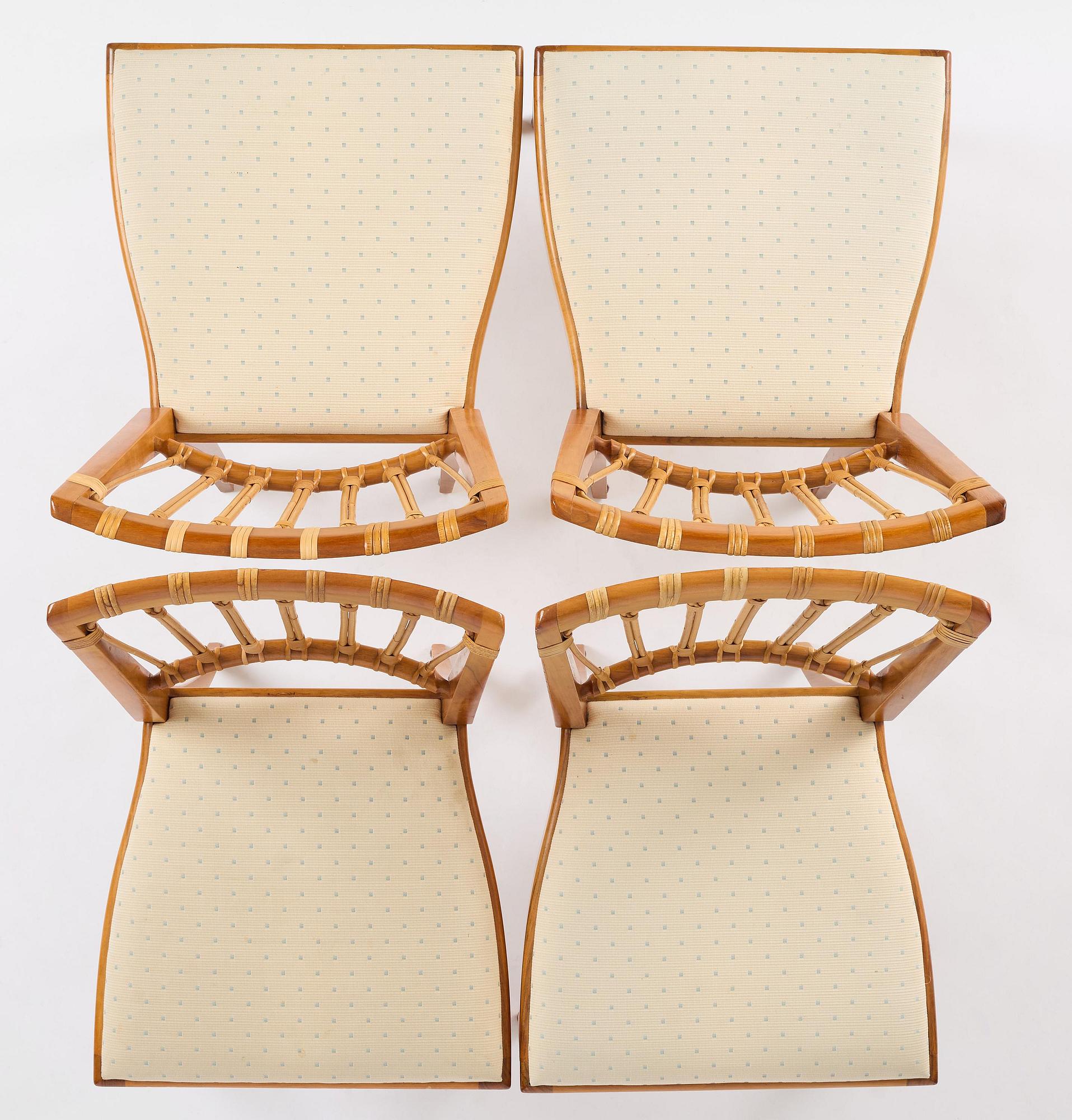 Josef Frank, ten dining chairs, model B 1165, Svenskt Tenn, before 1985.