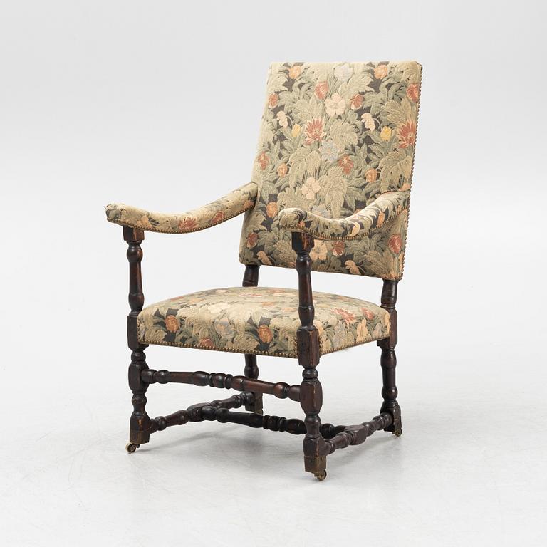 A Baroque armchair, from around the year 1700.