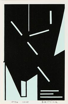 Olle Baertling · OLLE BAERTLING, färgserigrafi, 1951-68, signerad och numrerad 284/300.